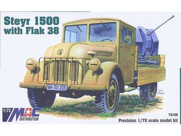 1/72 シュタイヤー 1500 カーゴトラック w/Flak 38