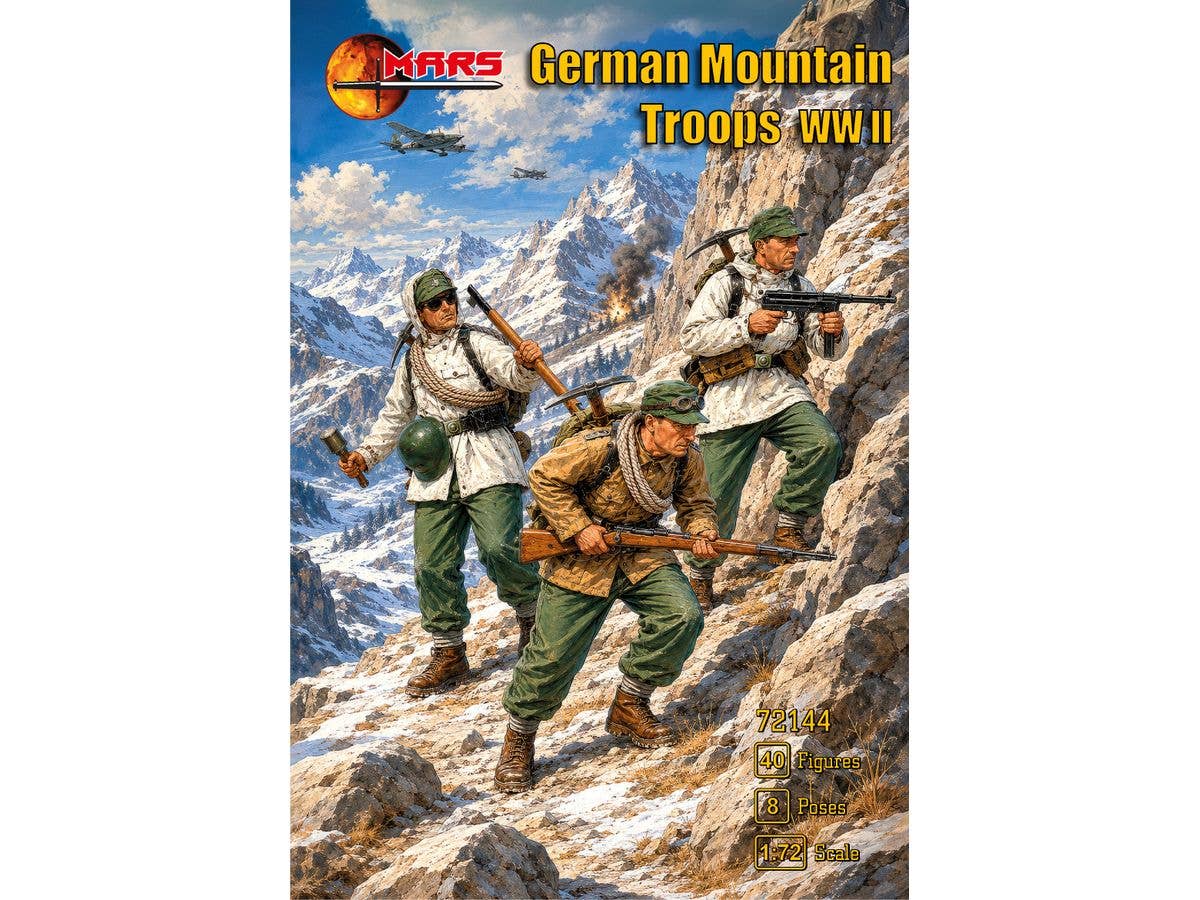 1/72 WW.IIドイツ 山岳師団 (40体/8ポーズ)