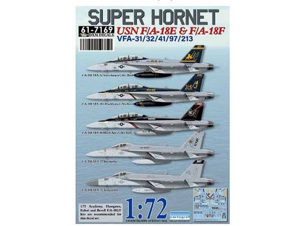 1/72 (61-7169) アメリカ海軍 スーパーホーネット E & F VFA-31 / 32 / 41 / 97 / 213デカールセット
