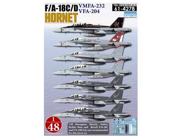 1/48 (61-4278) アメリカ海兵隊/海軍F/A-18C/D VMFA-232、VFA-204 デカールセット