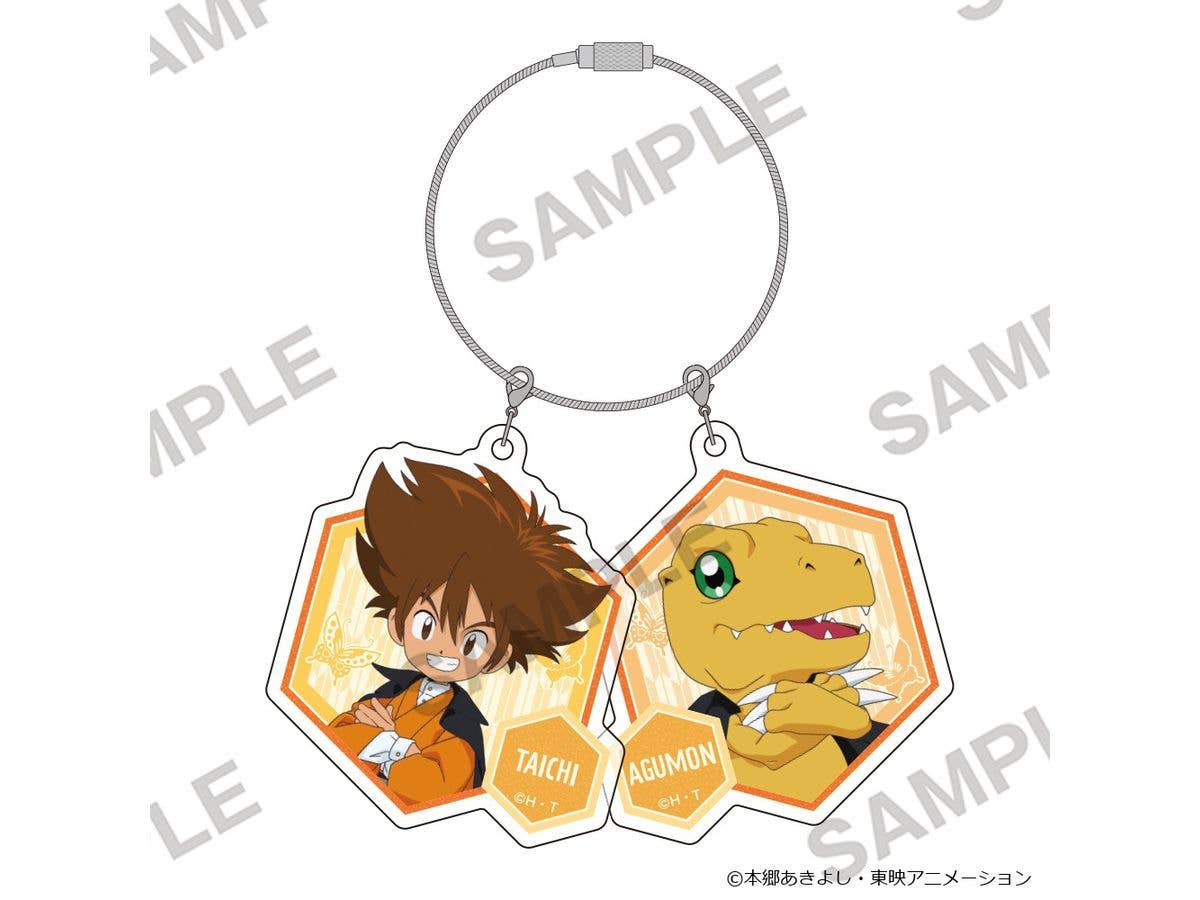 デジモンアドベンチャー: 2連ペアアクリルキーホルダー 和モダンVer. 八神太一 & アグモン