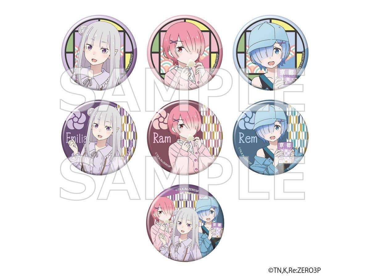 Re:ゼロから始める異世界生活: トレーディング缶バッジ 京都旅行ver. 1Box 7pcs