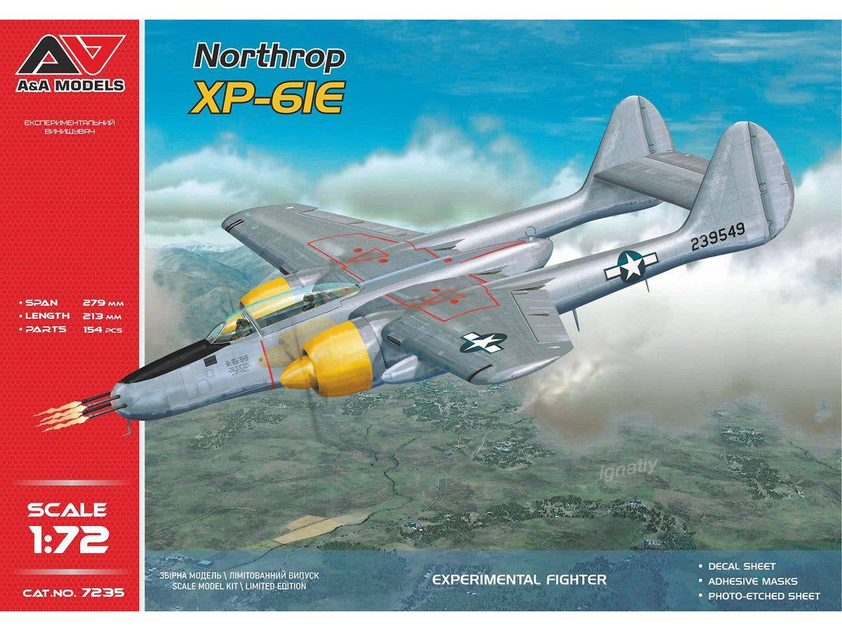 1/72 ノースロップ XP-61E試作長距離昼間戦闘機