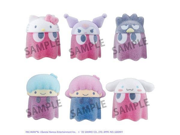 パックマンxサンリオキャラクターズ ちびコレクトフィギュア Vol.2 フロッキーver. 1Box 6pcs