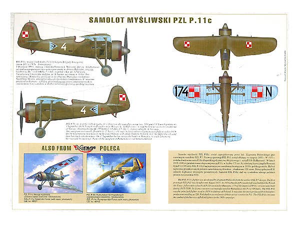 1/48 PZL P-11c 爆弾付き（レジン/エッチングパーツ付き）