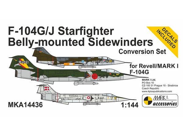 1/144 F-104G/J 胴体下サイドワインダーランチャーセット (レベル用)