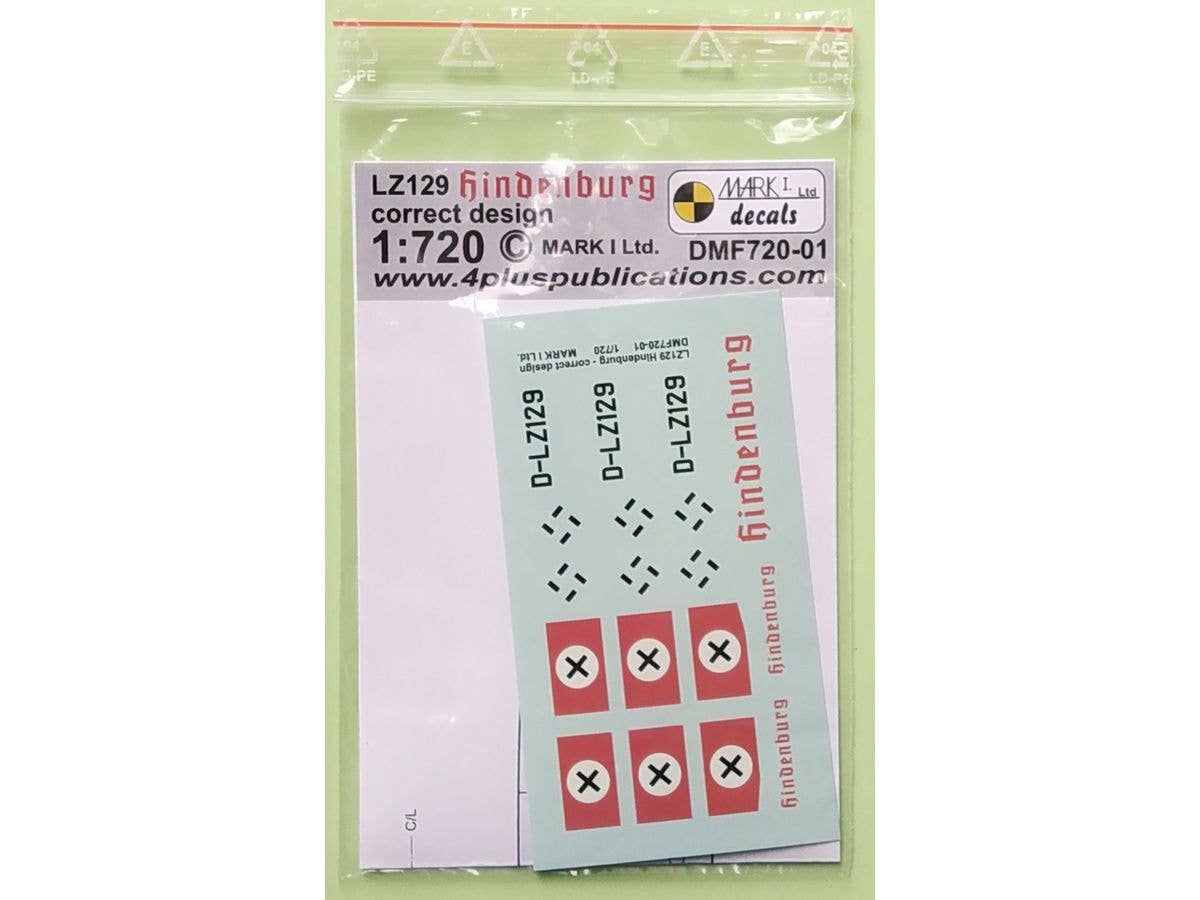 1/720 ツェッペリン LZ129ヒンデンブルク デカール (レベル用)