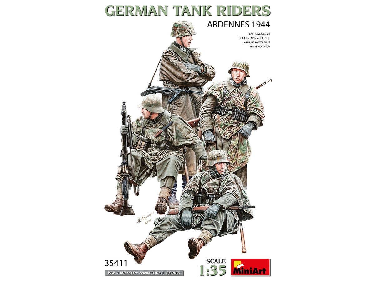 1/35 ドイツ 戦車同乗兵フィギュア4体入