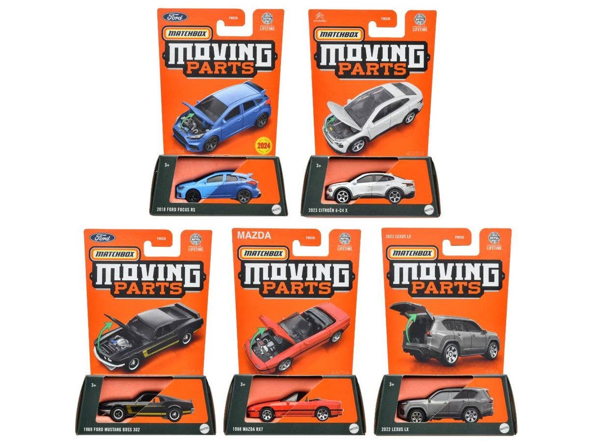 マッチボックス ムービングパーツ アソート 1Box 8pcs (FWD28-988M)