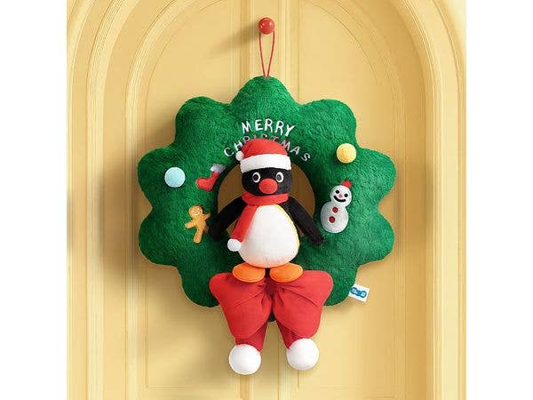 ピングー クリスマスリース ぬいぐるみ