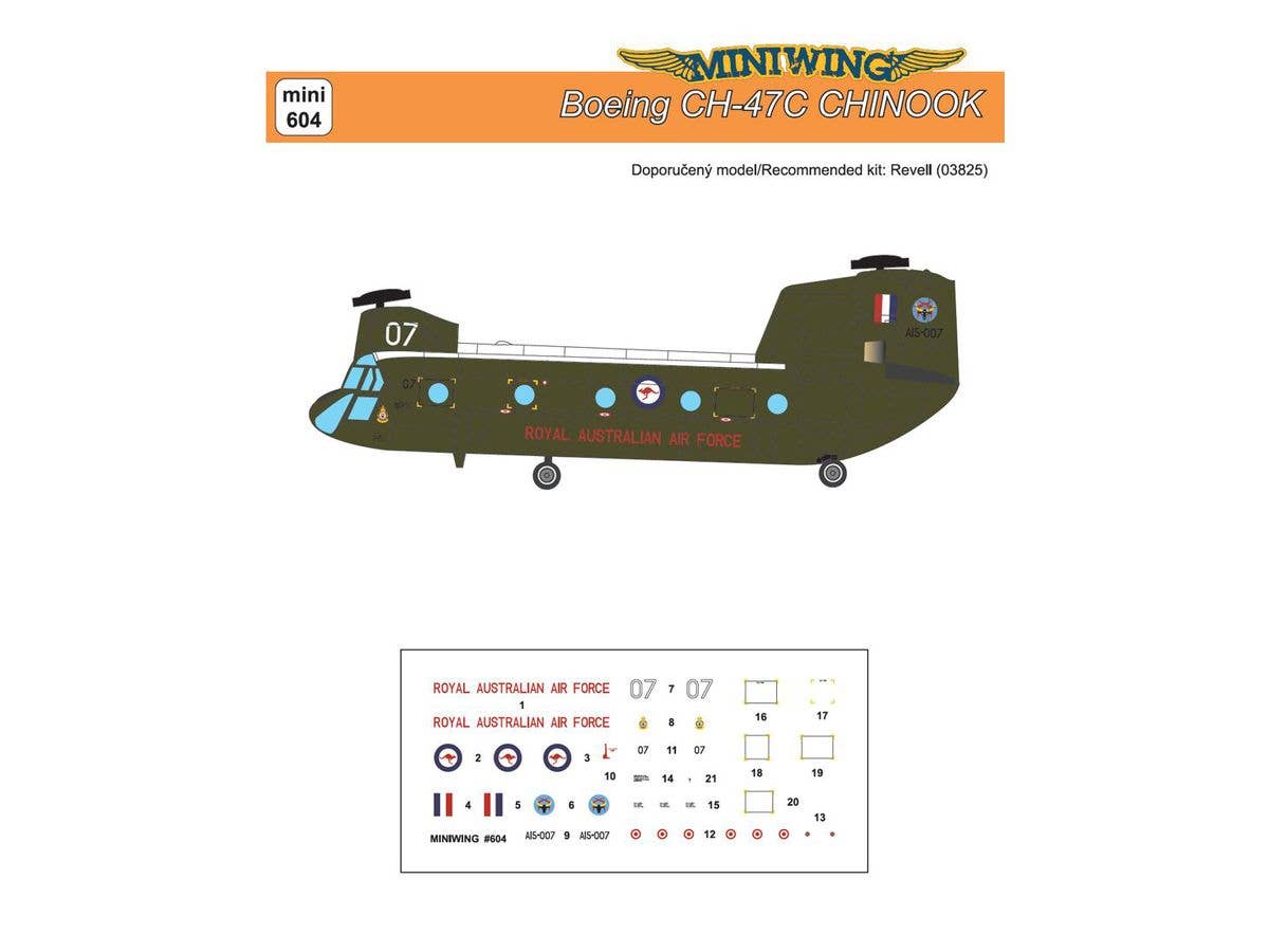 1/144 CH-47C チヌークオーストラリア空軍 デカール