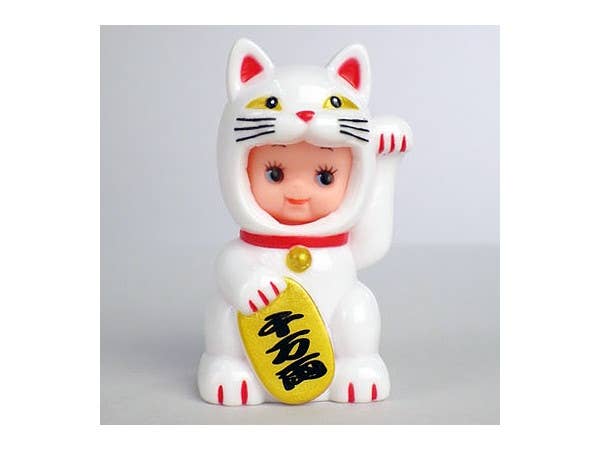 かぶりものキューピー 招き猫