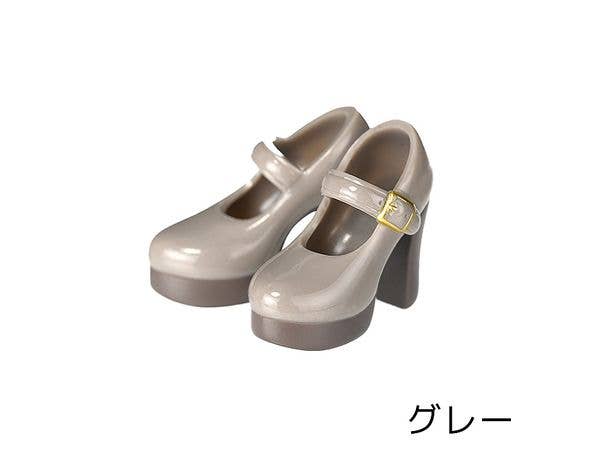 1/6 ヒールストラップシューズ グレー