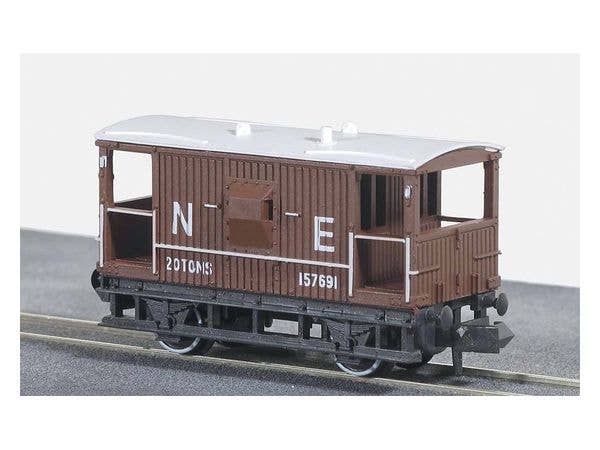 Nゲージ イギリス2軸貨車 車掌車 (緩急車・切妻型・NE・錆色)