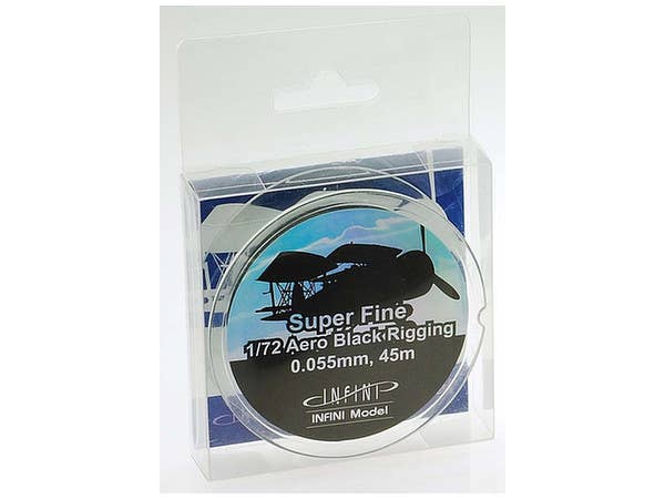 1/72 スーパーファインエアロリギング (直径0.055mm x 45m 黒色)