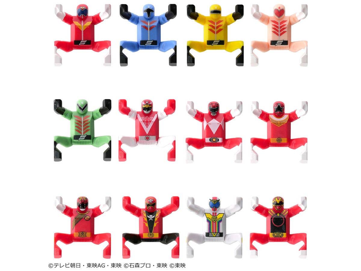 スーパー戦隊シリーズ 立体マグネット入りフィギュア-スーパー戦隊大好(だいす)  1Box 12pcs