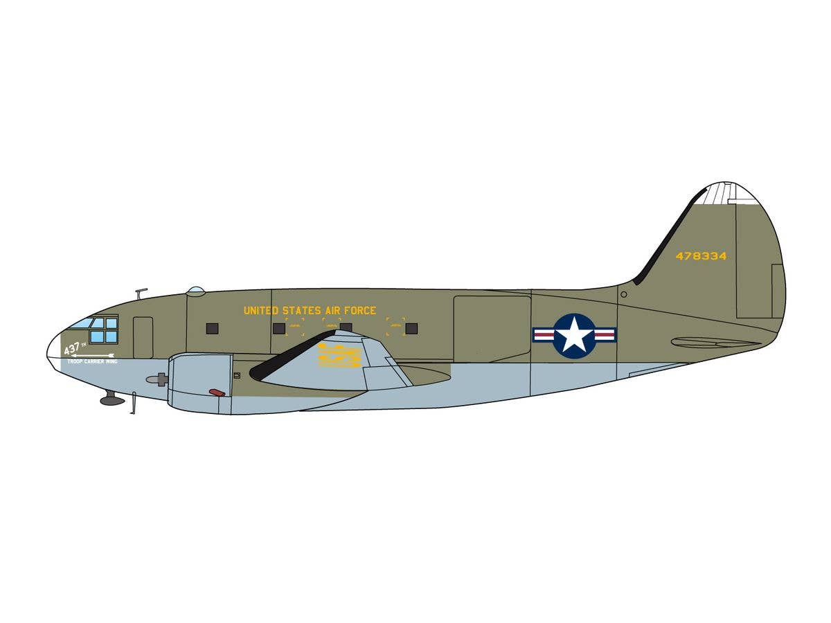 1/144 アメリカ空軍 C-46D 輸送機 第437輸送航空団