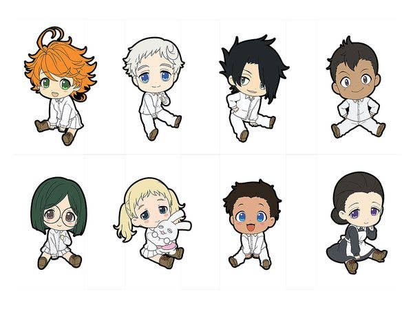 約束のネバーランド ぺたん娘トレーディングラバーストラップ 1Box 8pcs