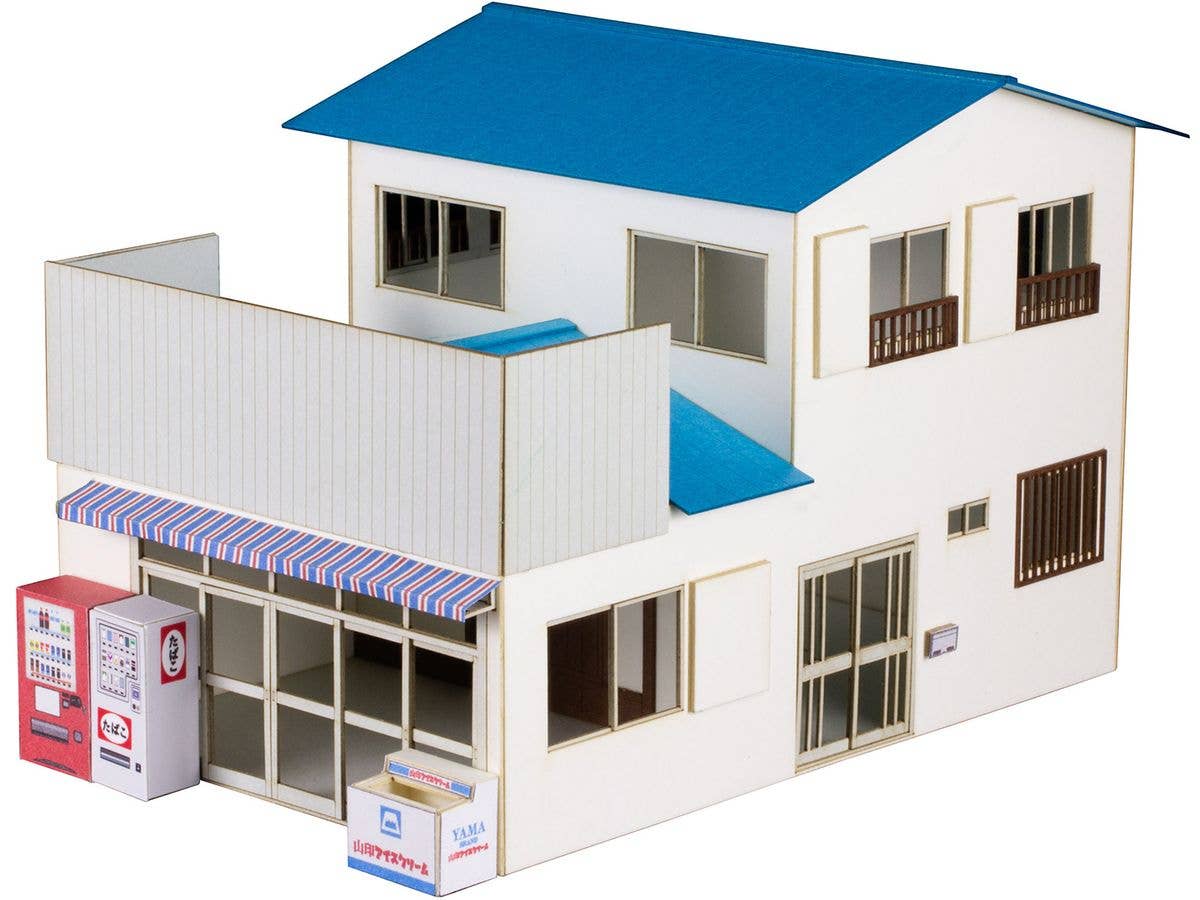 1/80 ペーパーキット まちかどアクセサリーシリーズ 商店 よろずや