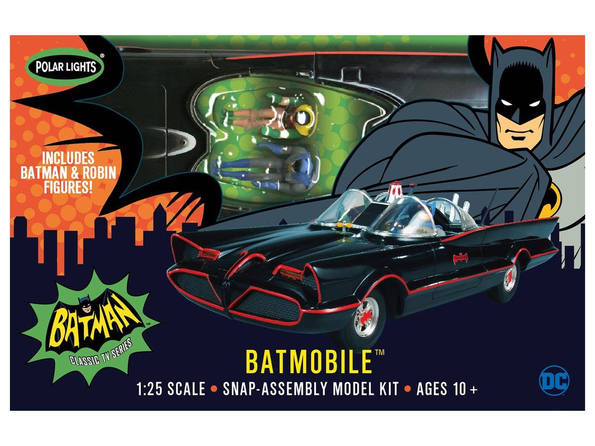 1/25 1966 バットモービル バットマン&ロビンフィギュア付き スナップキット