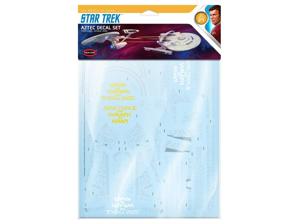 1/1000 スタートレックllカーンの逆襲 U.S.S.エンタープライズ/リライアント用アズテックデカールセット