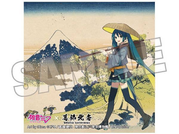 初音ミクx葛飾北斎 iXima ステッカー 甲州犬目峠