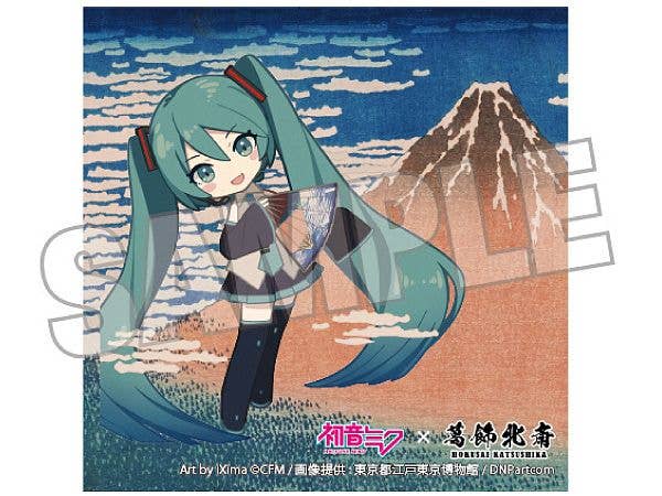 初音ミクx葛飾北斎 iXima ステッカー 凱風快晴 ミニキャラ
