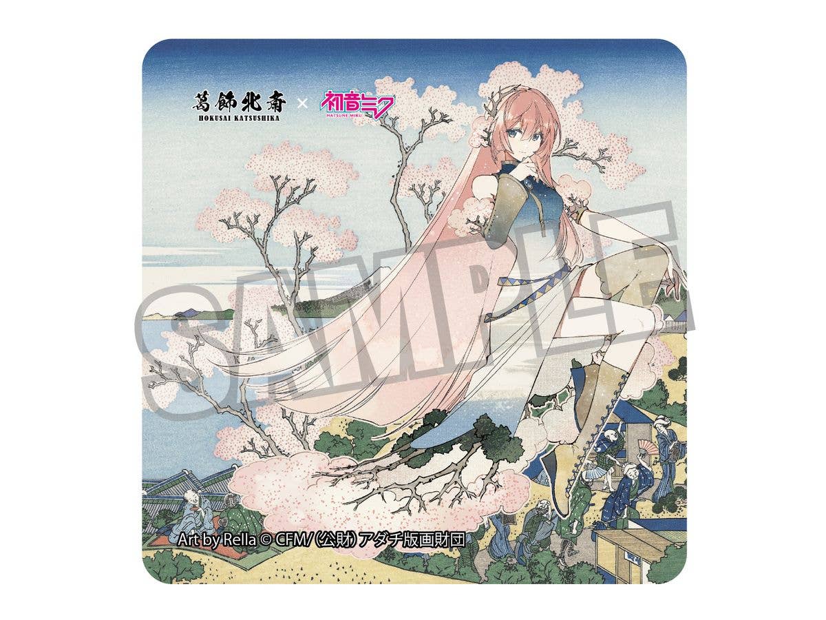葛飾北斎x初音ミク Rella ステッカー 巡音ルカ 東海道品川御殿山ノ不二