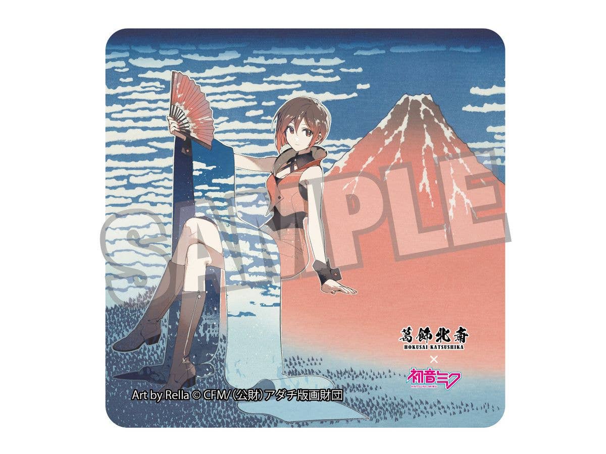 葛飾北斎x初音ミク Rella ステッカー MEIKO 凱風快晴