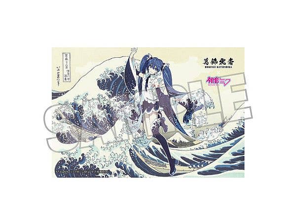 葛飾北斎x初音ミク Rella ポストカード 初音ミク 神奈川沖浪裏