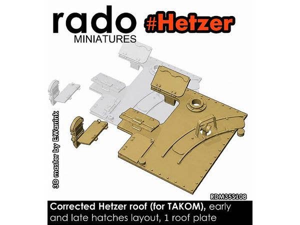 1/35 WWII ドイツ ヘッツァー駆逐戦車 戦闘室天面セット (タコム用)