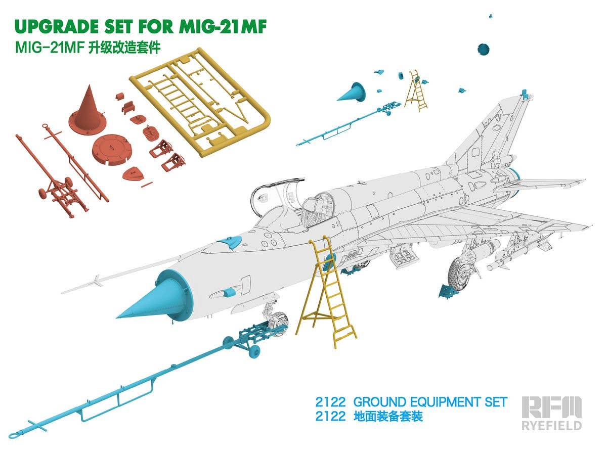 1/48 MiG-21MF用駐機時機材セット