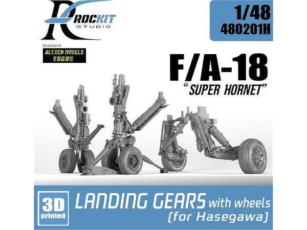 1/48 F/A-18E/F、EA-18G 着陸装置 w/自重変形ホイール (ハセガワ用)
