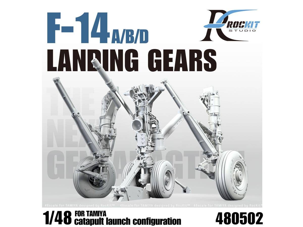 1/48 F-14A/B/D トムキャット 着陸装置 w/自重変形ホイール (発艦姿勢) (タミヤ用)