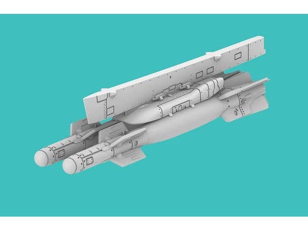 1/144 AUF2 爆弾架・中央パイロンw/GBU-22 誘導爆弾 x 2 (ミラージュ F.1/2000用)