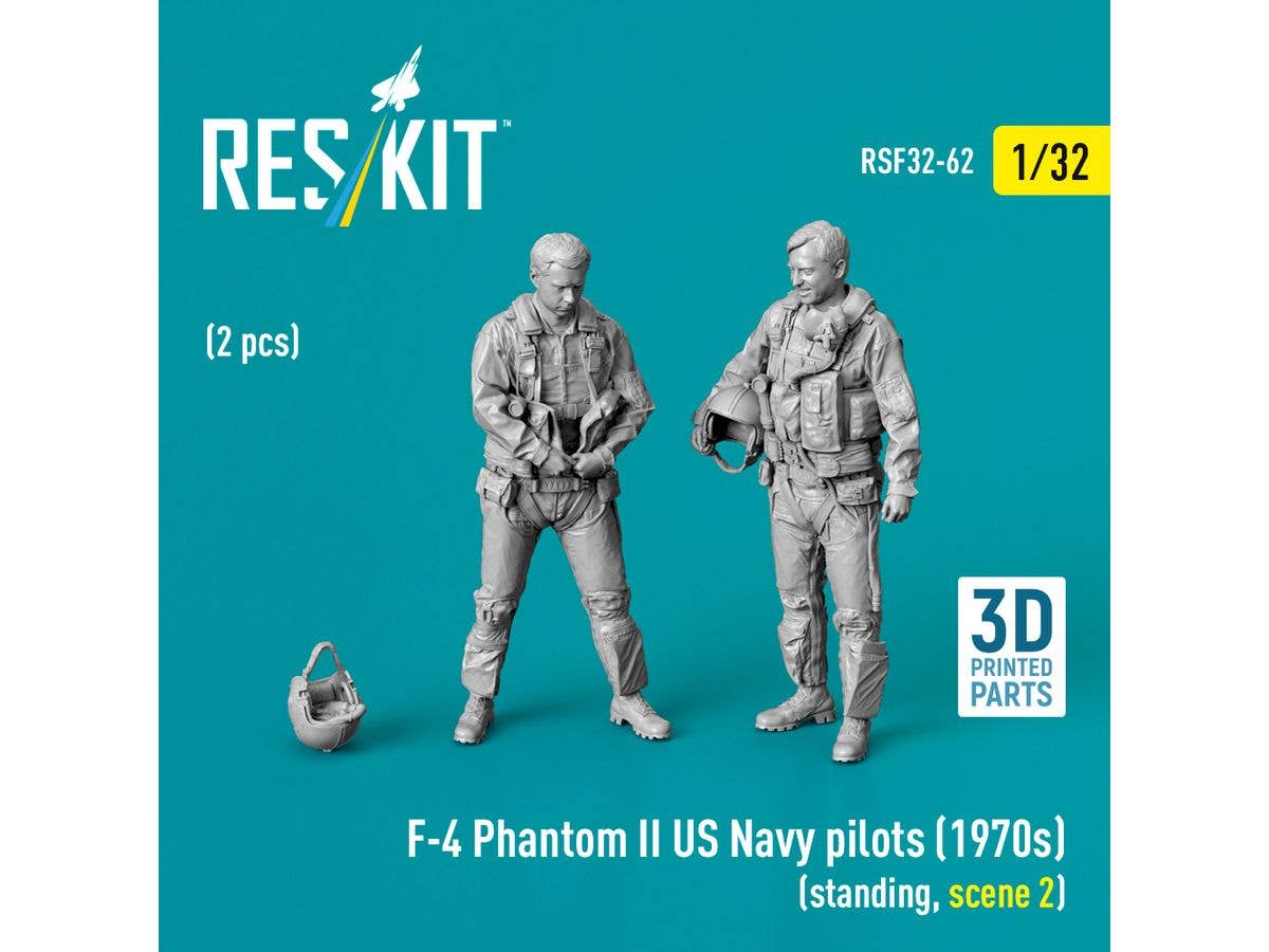 1/32 F-4 ファントムII 1970年代米海軍パイロット 立姿勢2 (2体入)