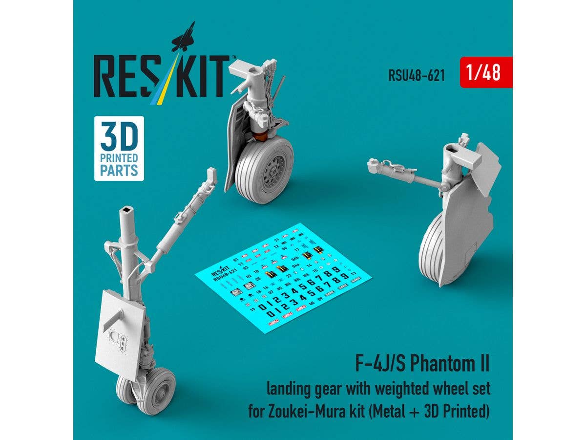 1/48 F-4J/S ファントムII 着陸装置w/自重変形ホイールセット (造形村用)