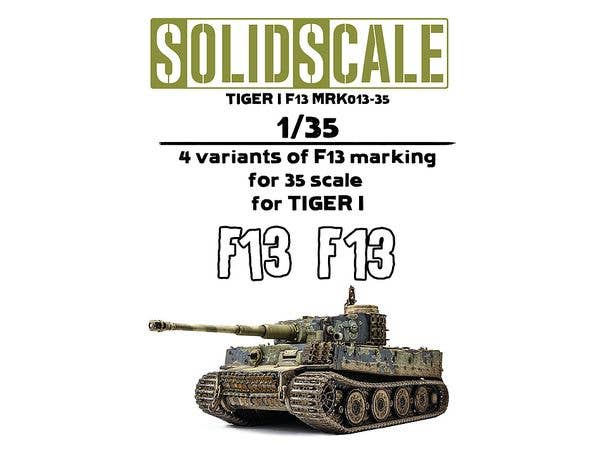 1/35 ソリッドスケール:ナンバーマスキングシート タイガーI F13