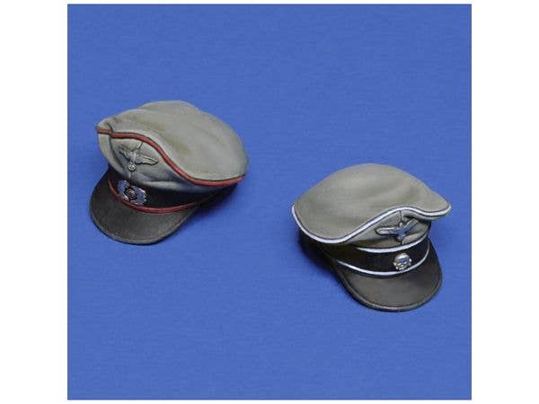 1/16 WWII ドイツ 戦車兵将校用制帽セット (2個入)