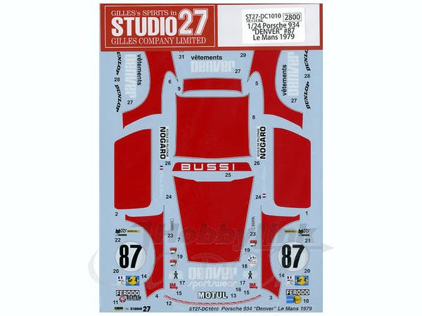 1/24 ポルシェ 934 DENVER #87 Le Mans 1979
