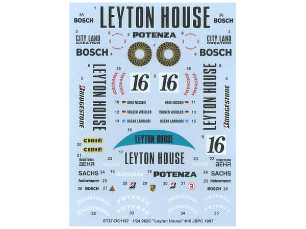 1/24 962C Leyton House #16 JSPC 1987