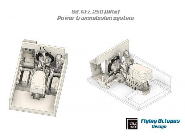 1/35 Sd.Kfz.250 (アルテ) トランスミッション (ドラゴン用)