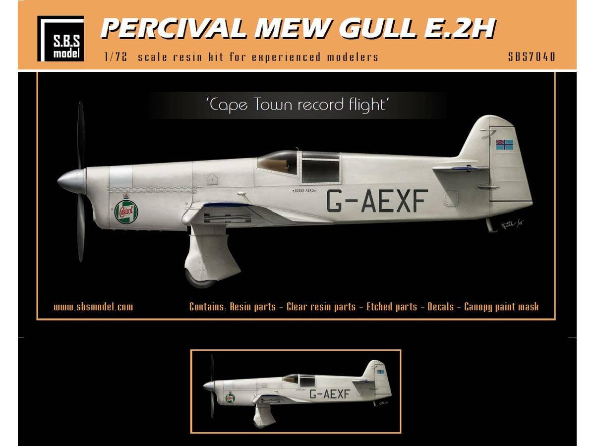 1/72 パーシバル・ミュー・ガル E.2H 1939年ケープタウンレース記録機