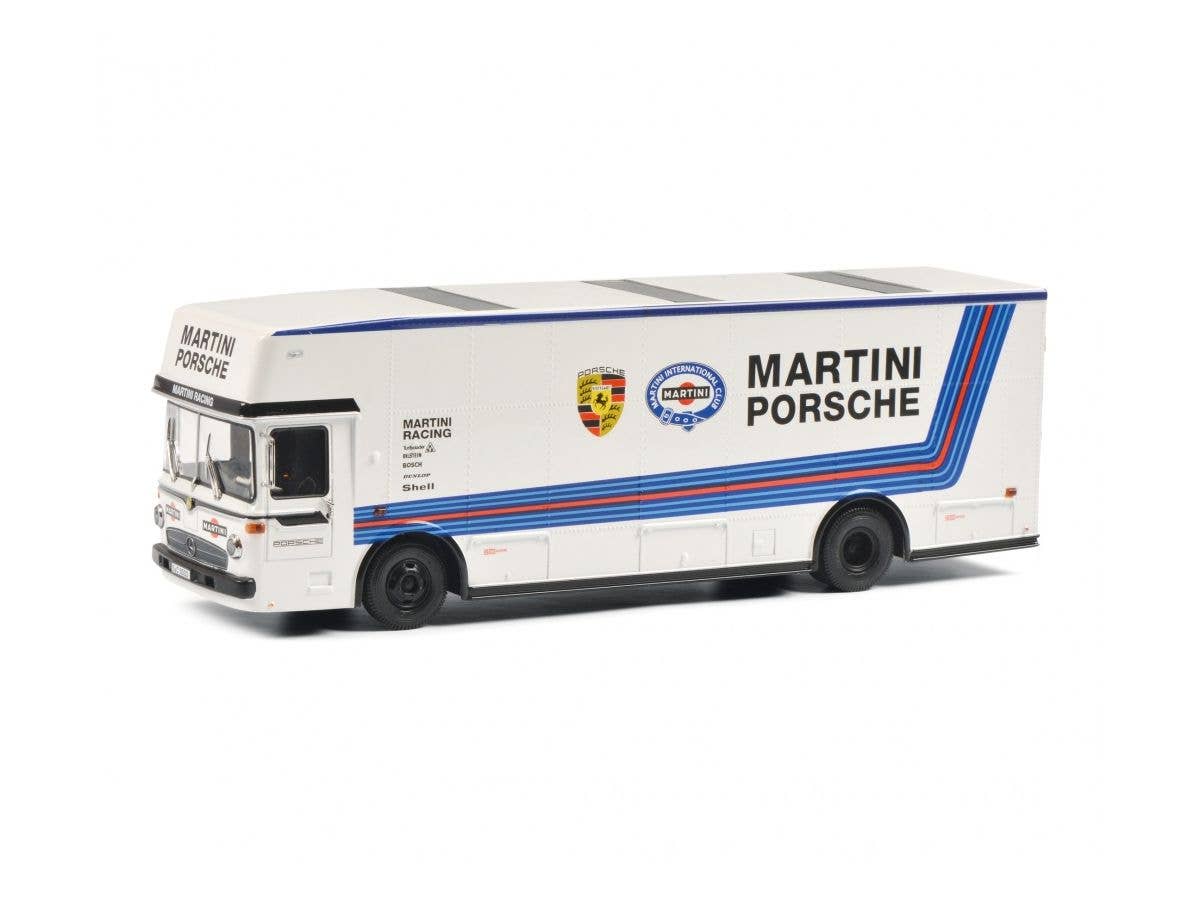 1/18 メルセデス・ベンツ レーシングトランスポーター MARTINI-PORSCHE
