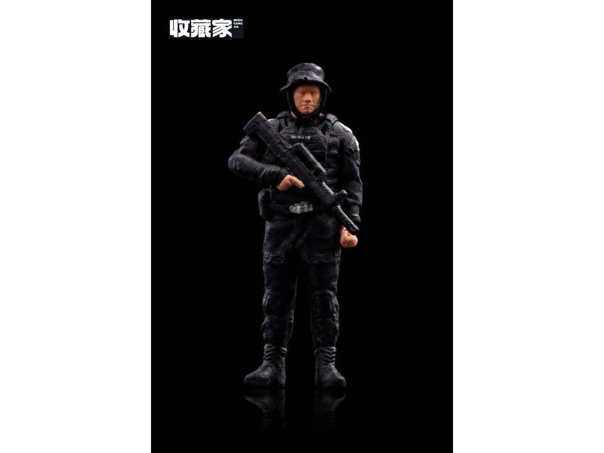 1/64 フィギュア 特殊部隊 屈強な男性警察官