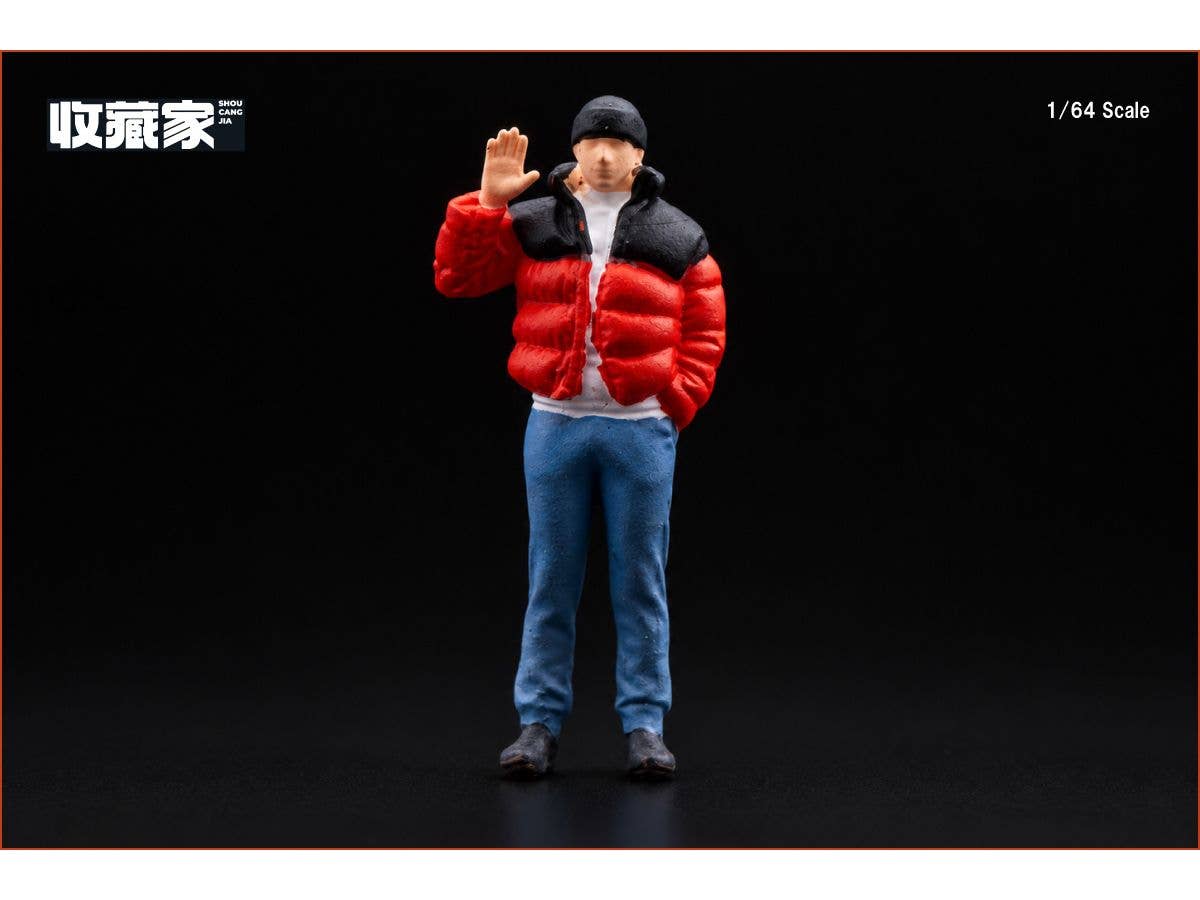 1/64 ダウンジャケットを着た男性 (オレンジのダウン)