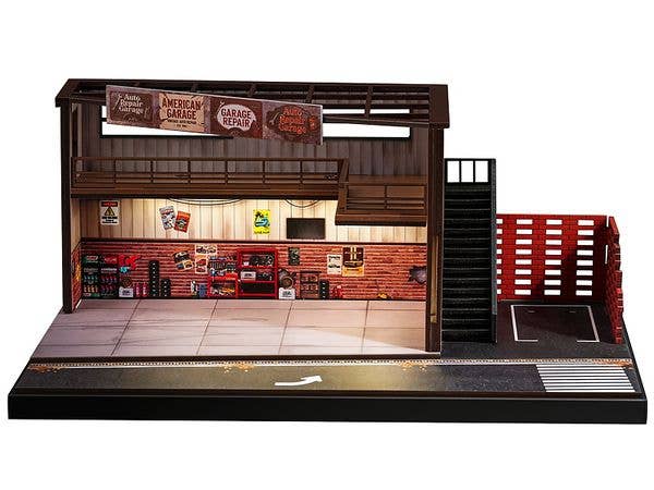 1/64 アメリカンスタイルの修理工場ジオラマ