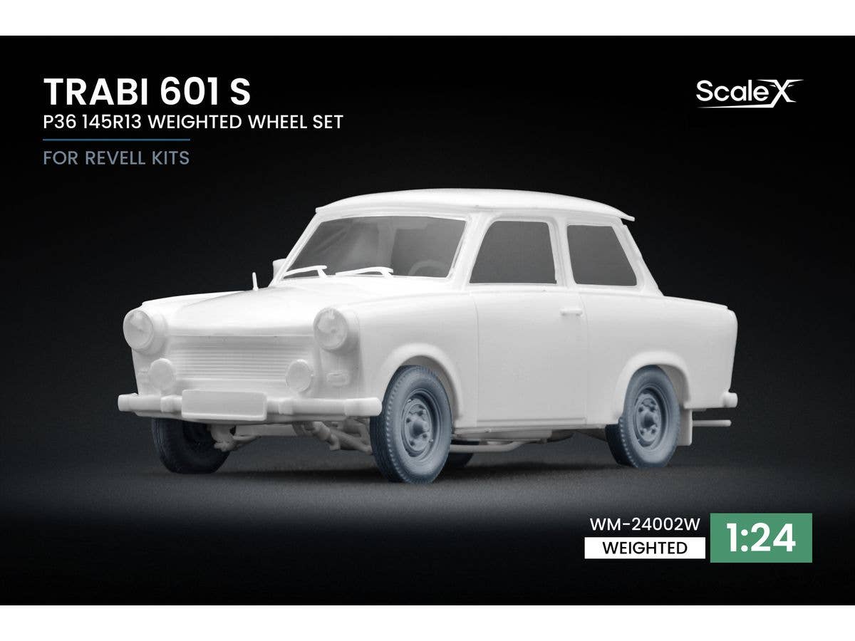 1/24 トラバント 601S P36自重変形ホイールセット (5個入) (レベル用)