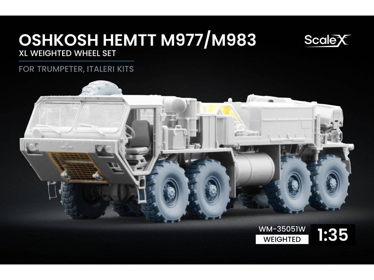 1/35 HEMMT M977/M983 自重変形ホイールセット v1 (9個入) (トランぺッター・イタレリ用)