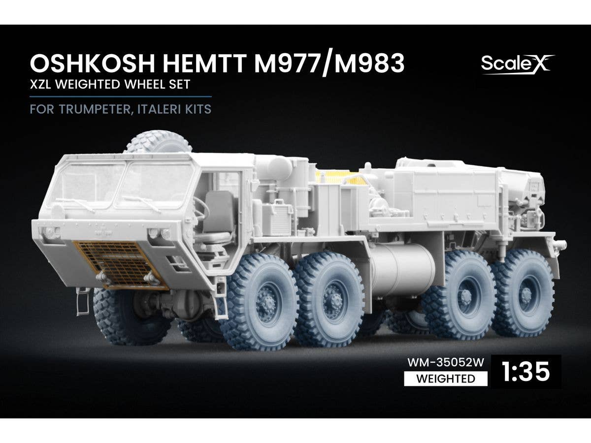 1/35 HEMMT M977/M983 自重変形ホイールセット v2 (9個入) (トランぺッター・イタレリ用)